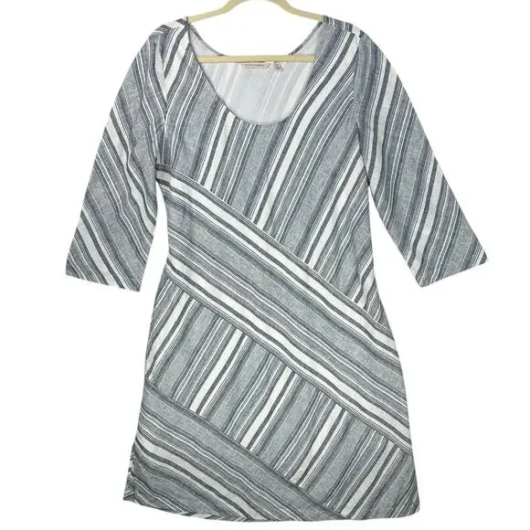 Soft Surroundings Sonya Shift Dress Size Medium Linen Coastal Office Capsule - Picture 3 of 11